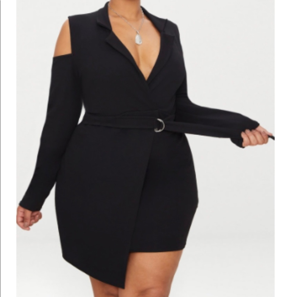 Pretty little thing cold shoulder blazer dress